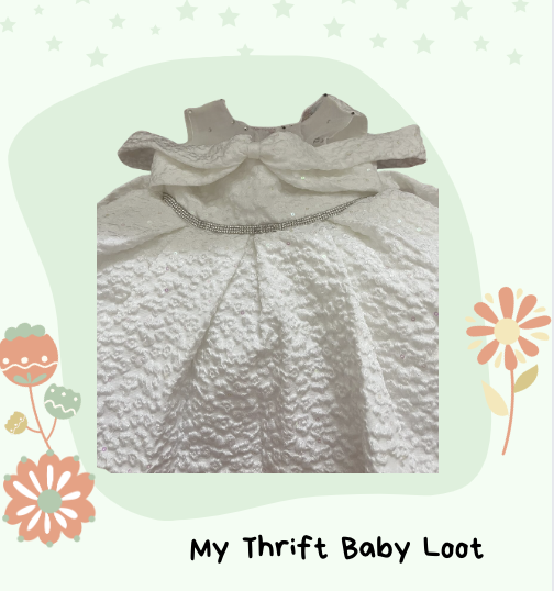 Preloved party dress for baby girl (0-4 months)